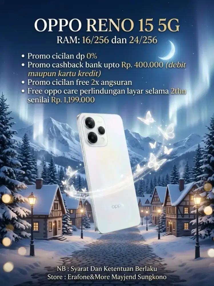 OPPO RENO 15 8/256 5g SERIES Promo cahsback
