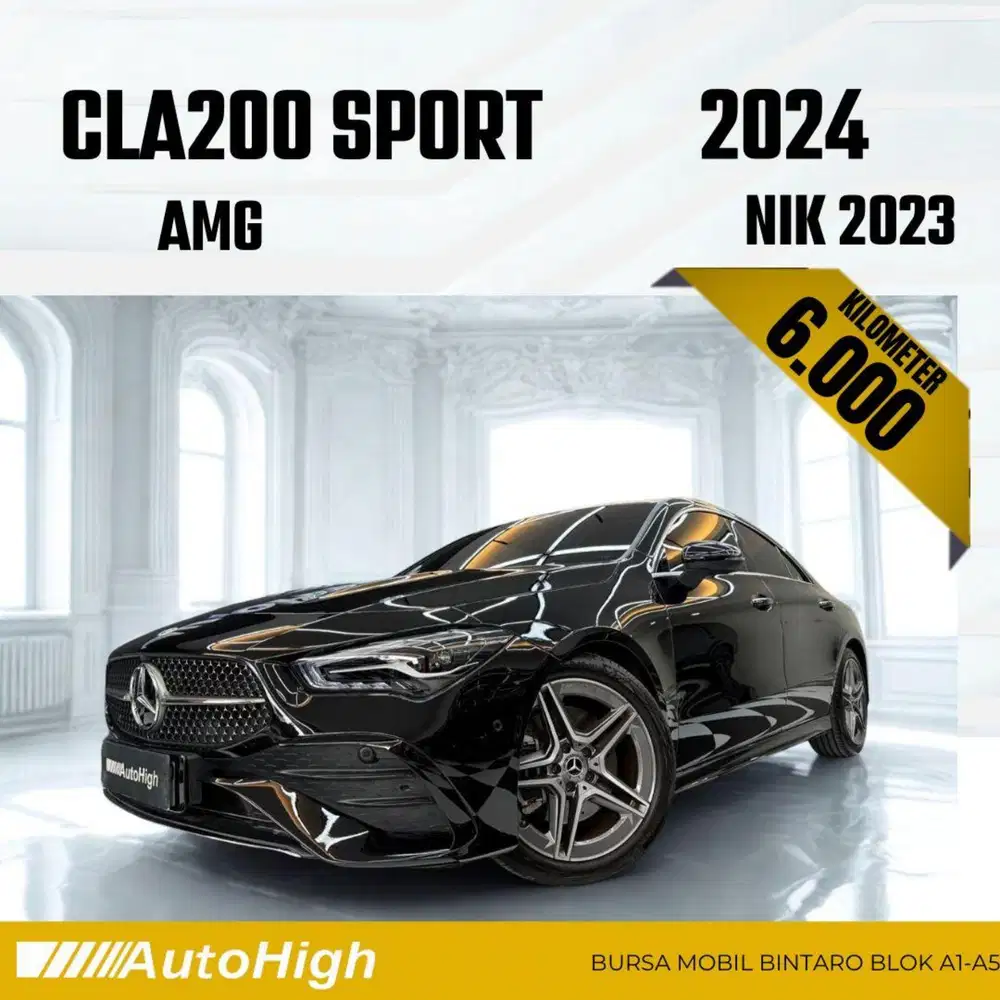 DP10% [Km6.000] CLA200 AMG 2023 Black / CLA 200 Reg 2024 #AUTOHIGH
