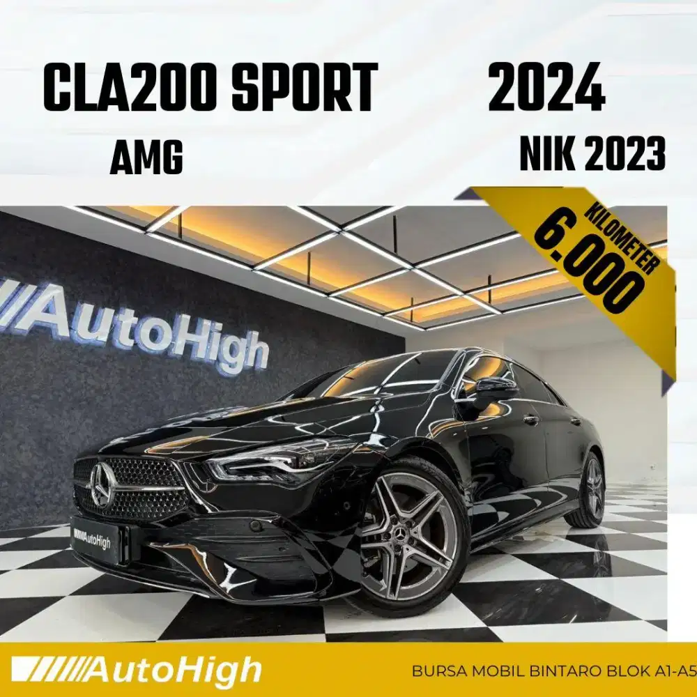 DP10% [Km6.000] CLA200 AMG 2023 Black / CLA 200 Reg 2024 #AUTOHIGH