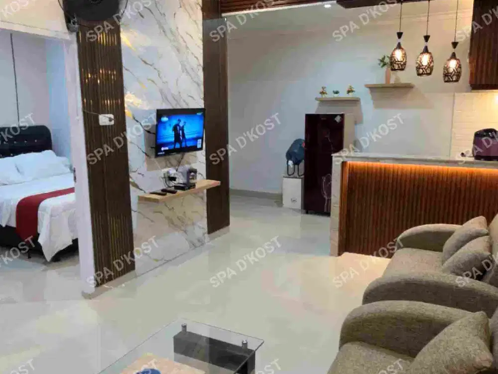 Sewa Rumah Kontrakan bulanan tipe 65  Deluxe Studio Full Perabotan SPA D'KOST sidomulyo Barat Pekanbaru