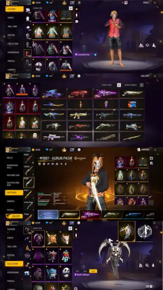 Jual akun free fire 300k