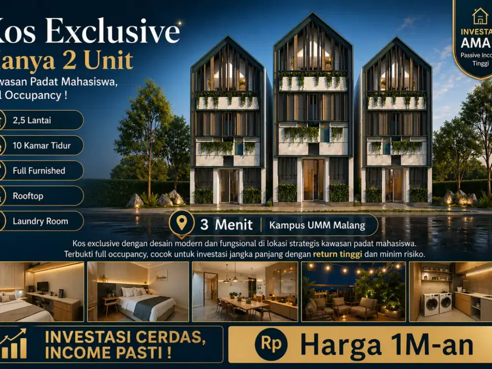 Rumah Kos Area Cafe Dau Padat Mahasiswa, Full Occupancy !