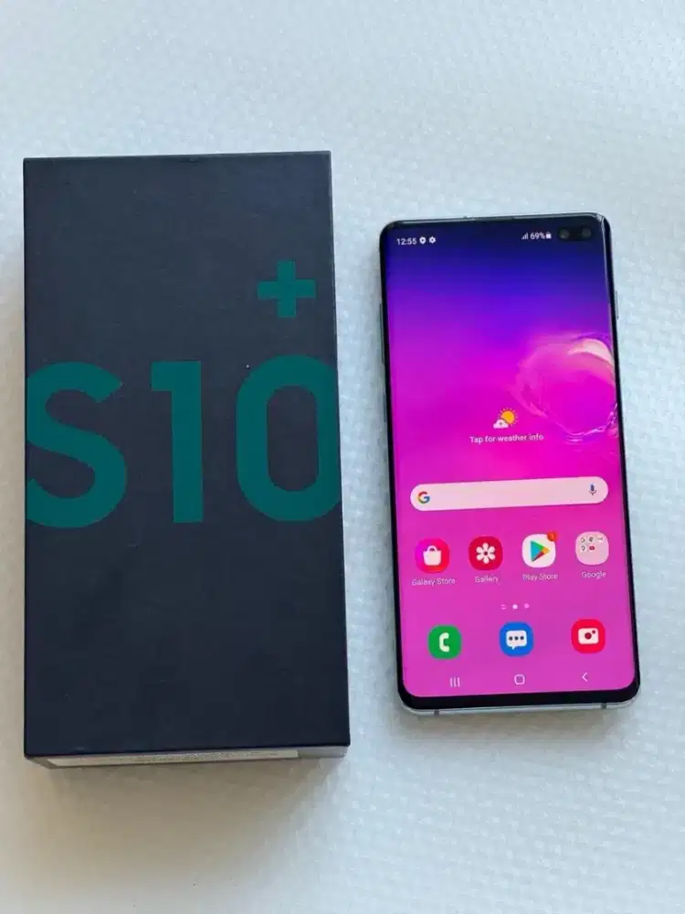 Dijual HP Samsung S10 Plus SEIN Ram 8/128 Fullset Komplit Mulus