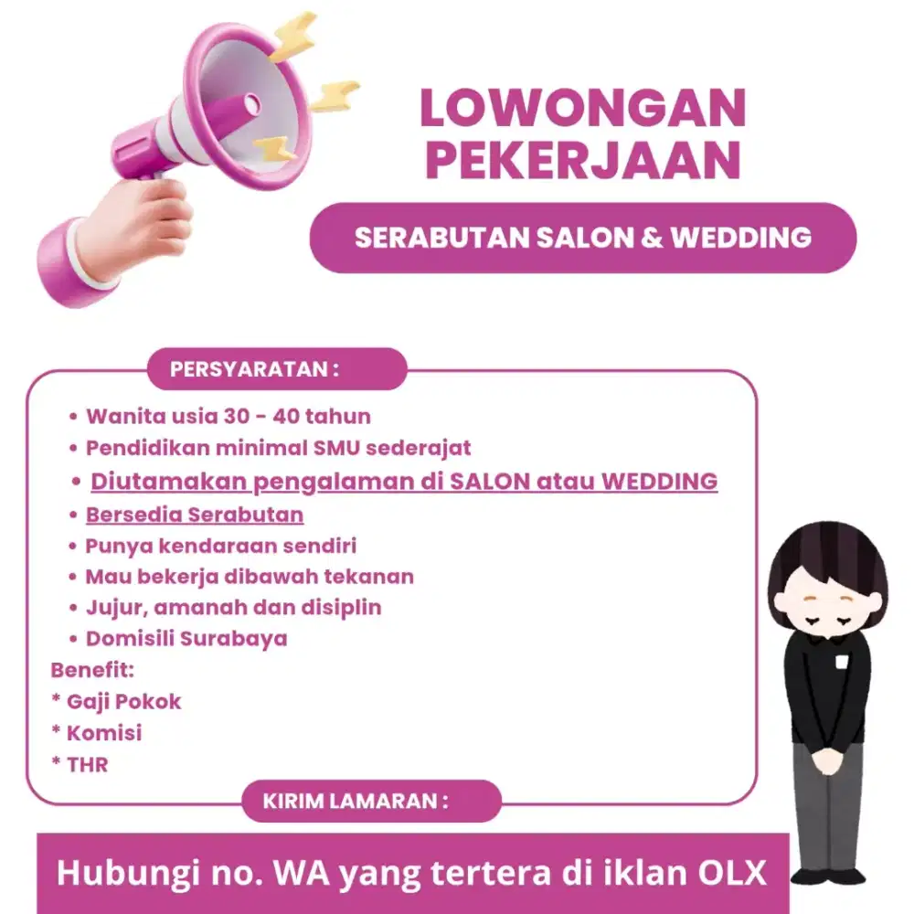 Lowongan Salon & Wedding