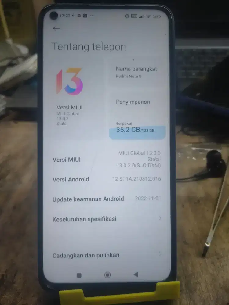 Redmi note 9  ram 8/128