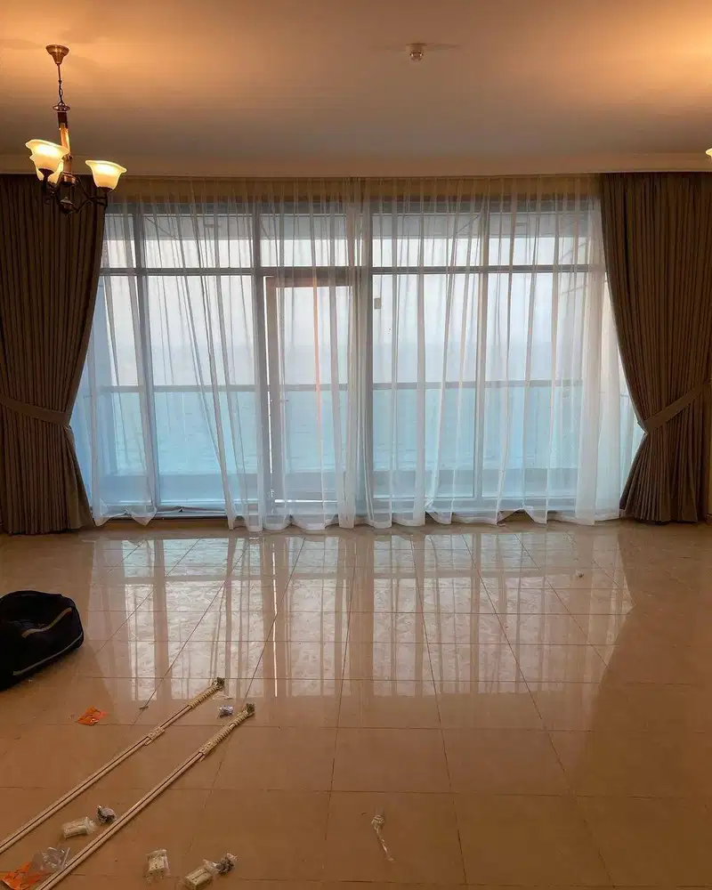 Gorden Wallpaper Vitrase Kaca Film Korden Roller Vertikal Blinds
