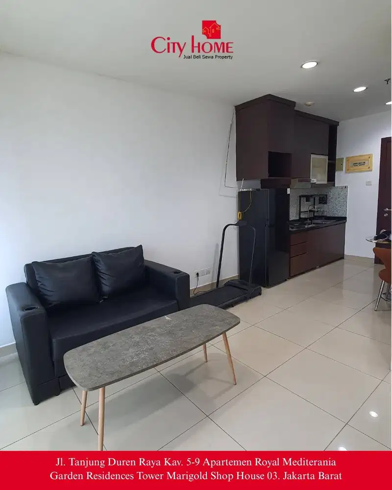Disewakan 1BR Furnished Central Park Residences Tanjung Duren 44m2