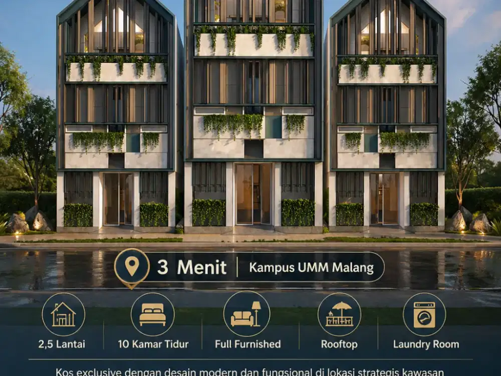 Kos Exclusive Merjosari 7 Menit Kampus UB Malang, Cashback 150 Juta!