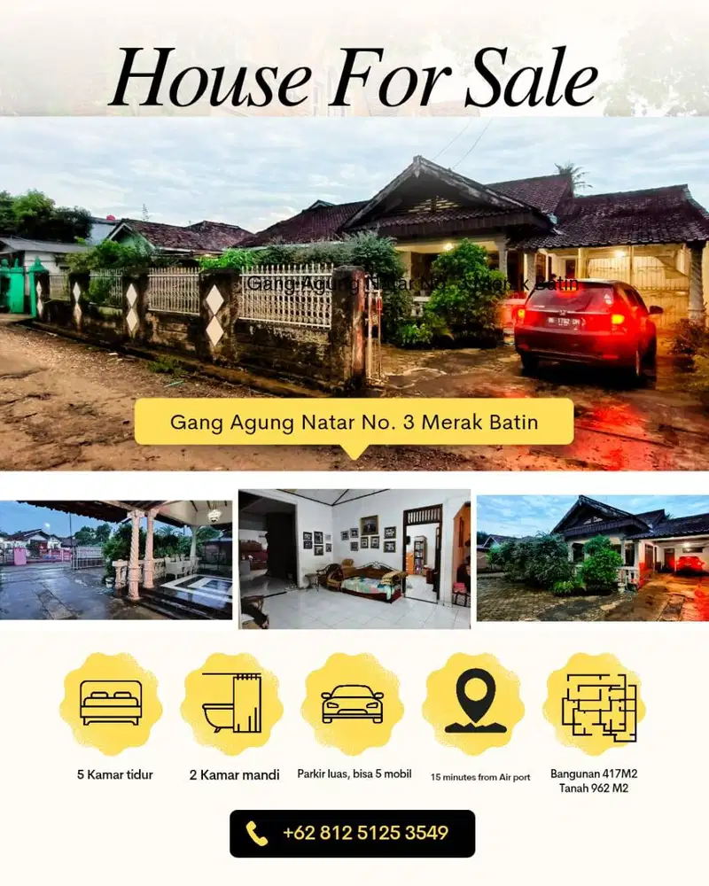 Rumah berlahan luas cocok untuk mess ataupun guest house