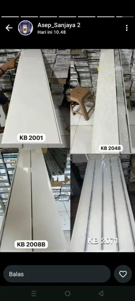 Menjual papan plafon pvc