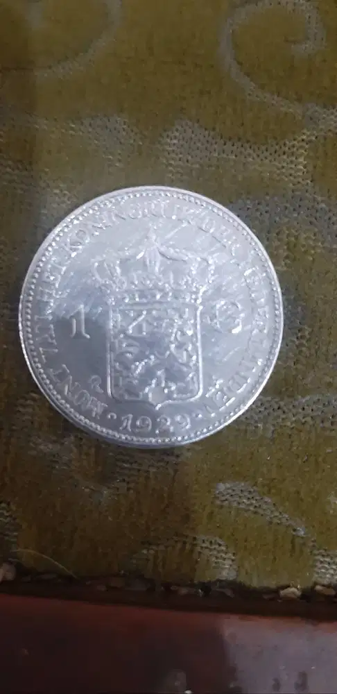 uang koin kuno belanda wilhelmina koningen nederlanden 1G tahun 1929
