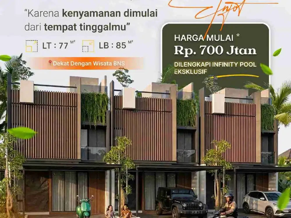 Rumah Villa 700 juta-an 3 lantai Bonus Kolam Renang di Rooftop