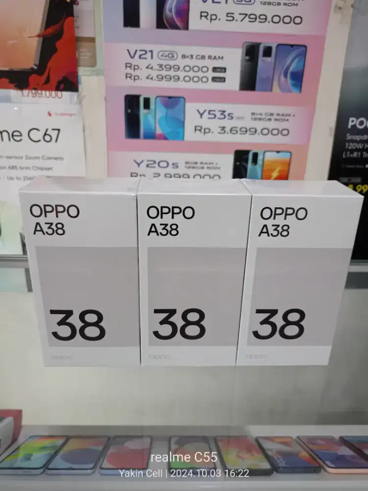 Oppo A38 4/128 GB Camera 50 MP Helio G85 Garansi Resmi