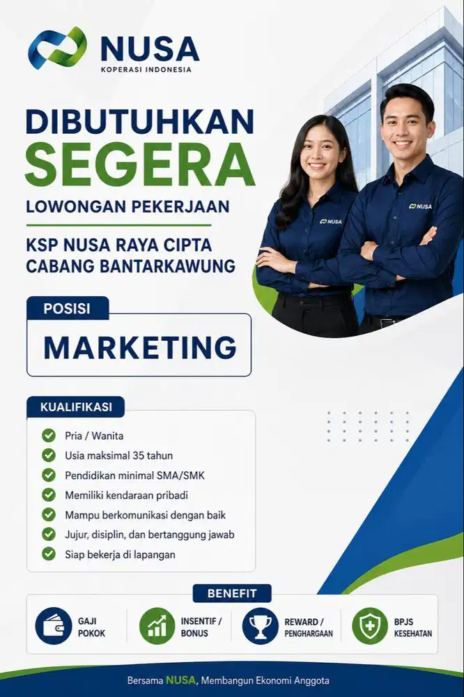 KSP NUSA RAYA CIPTA CAB BANTARKAWUNG WE ARE HIRING