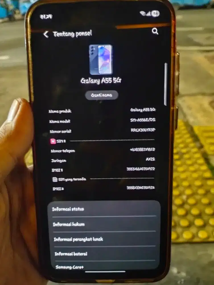 Samsung A55 5G 8/256 cipset liat di google aja