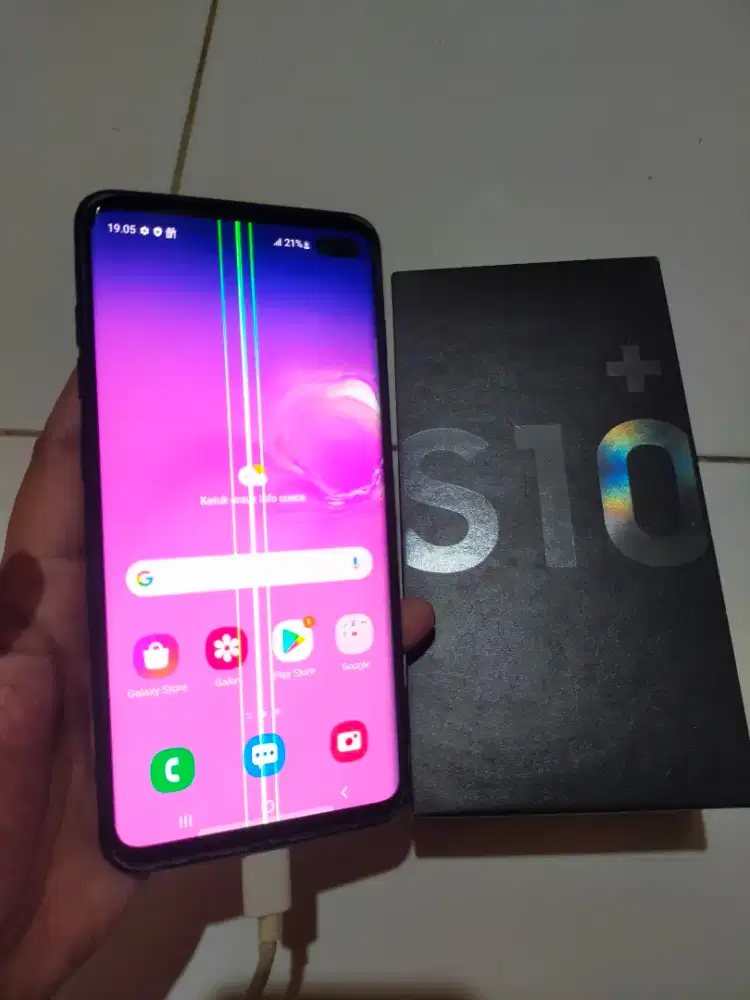 Hp Samsung S10+ NFC  8/128,Minus LCD ada 3 Garis
