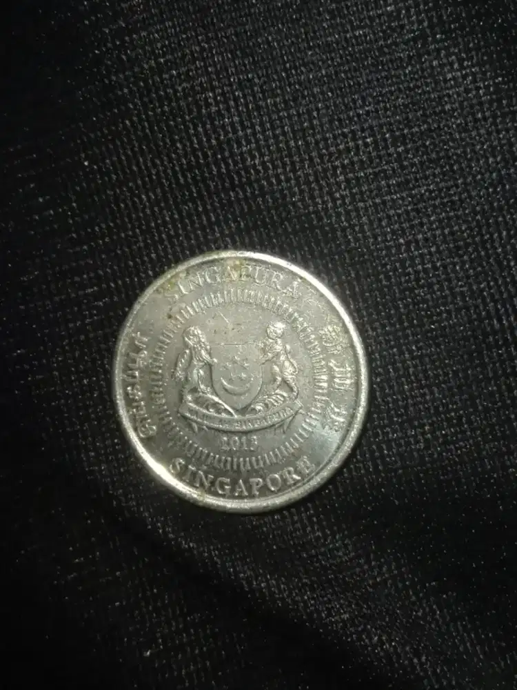 uang coin 10 sent singapura