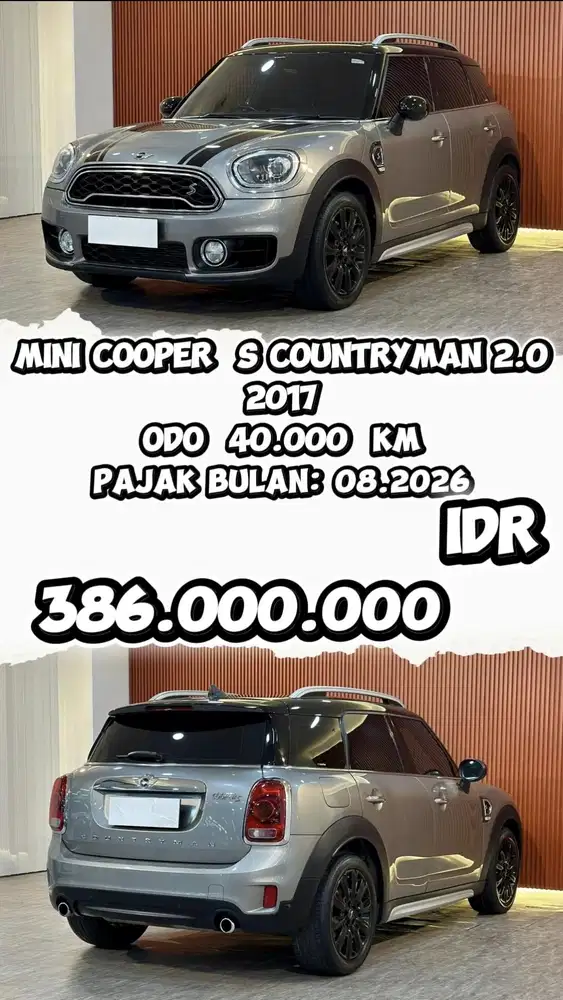 [ 3 YEAR WARRANTY ] MINI COOPER S COUNTRYMAN 2.0 AT 2017 SIAP PAKAI