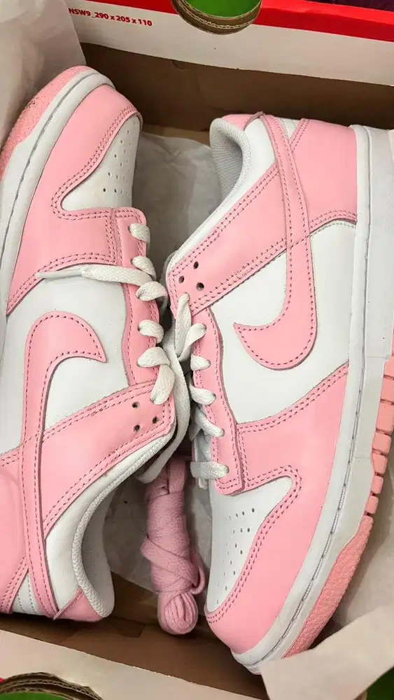 sepatu nike dunk pink sz 40 original foot locker like new