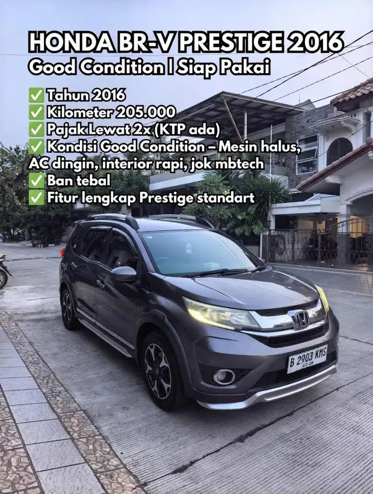 cash Honda BR-V 2016 Automatic BRV prestige
