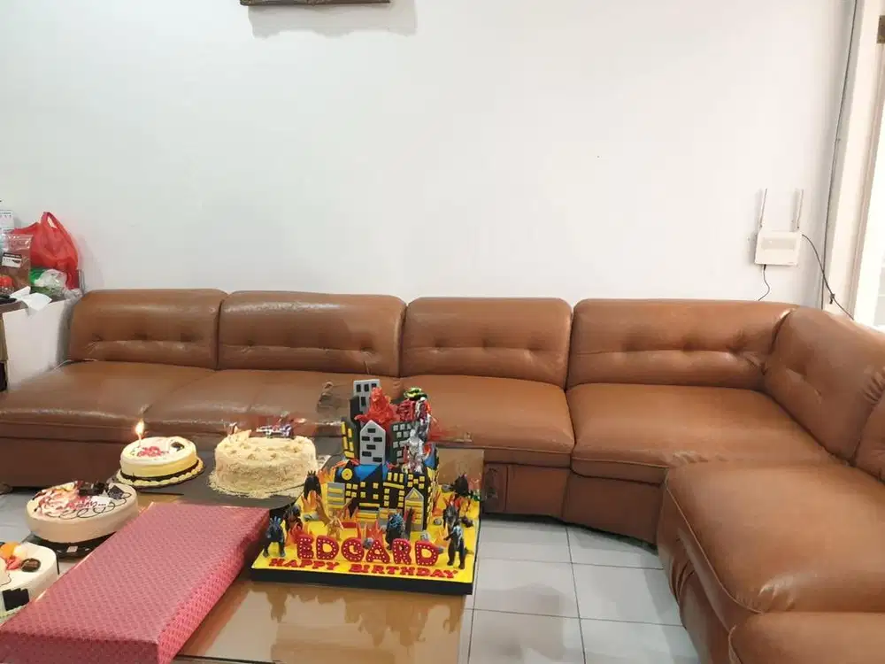 Sofa set meja (bekas)