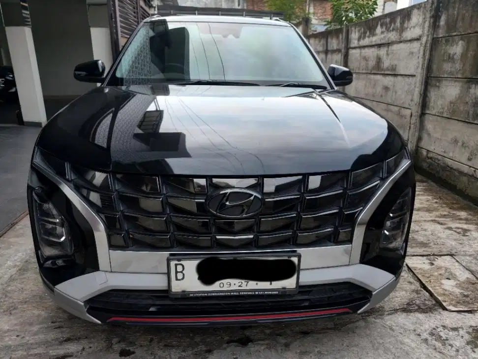 Hyundai Creta 1.5 Prime AT Matic 2022 Hitam Interior Brown Cokelat