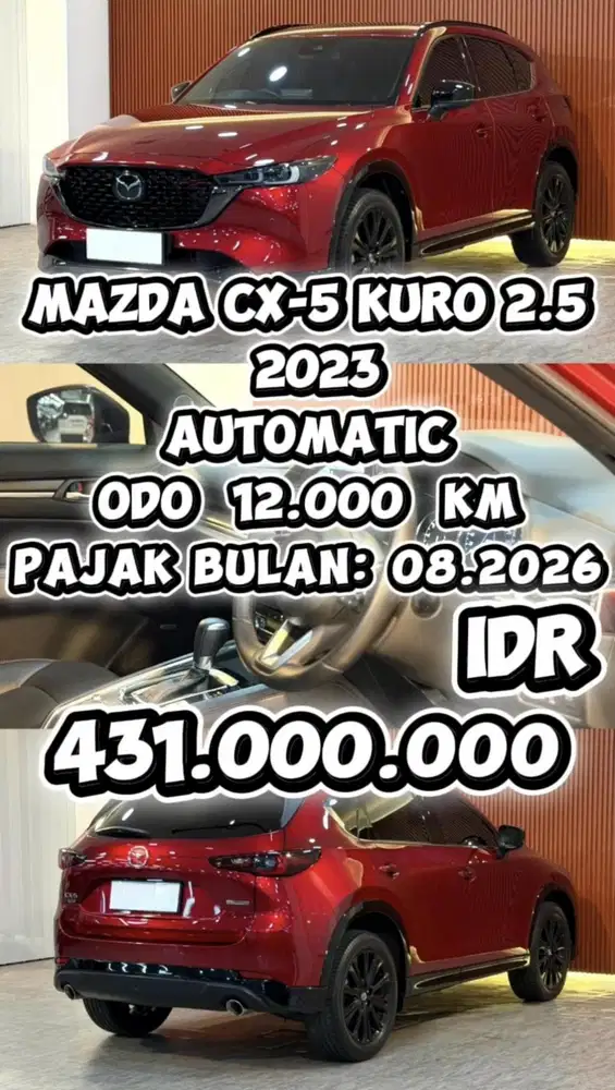 [ ODO 12.000 KM ] MAZDA CX-5 KURO 2.5 AT 2023 SIAP LANGSUNG PAKAI