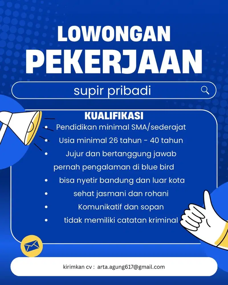 supir pribadi berpengalaman