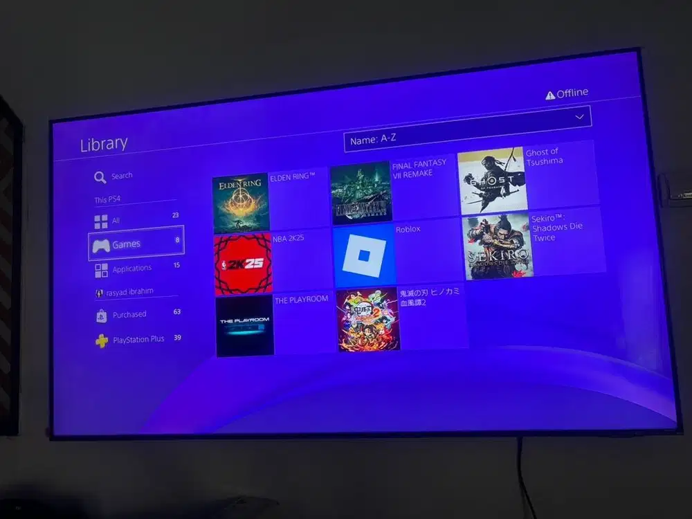 Playstation 4 Jetblack H.EN Full Games Jual Murah 2 stik Semua Normal