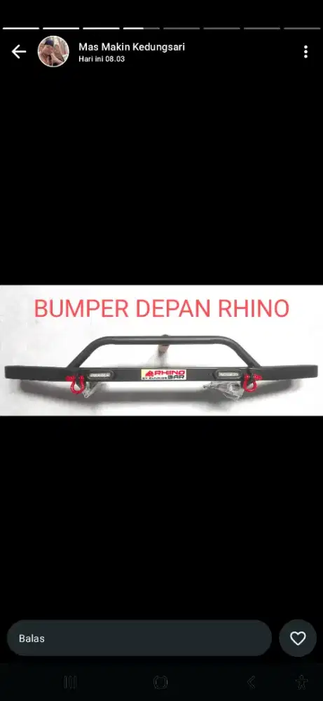 Bumper depan calya merk rhino