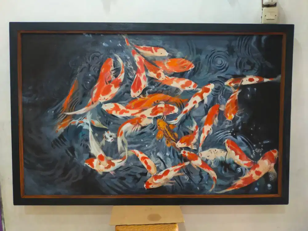 Lukisan ikan koi 27 ekor