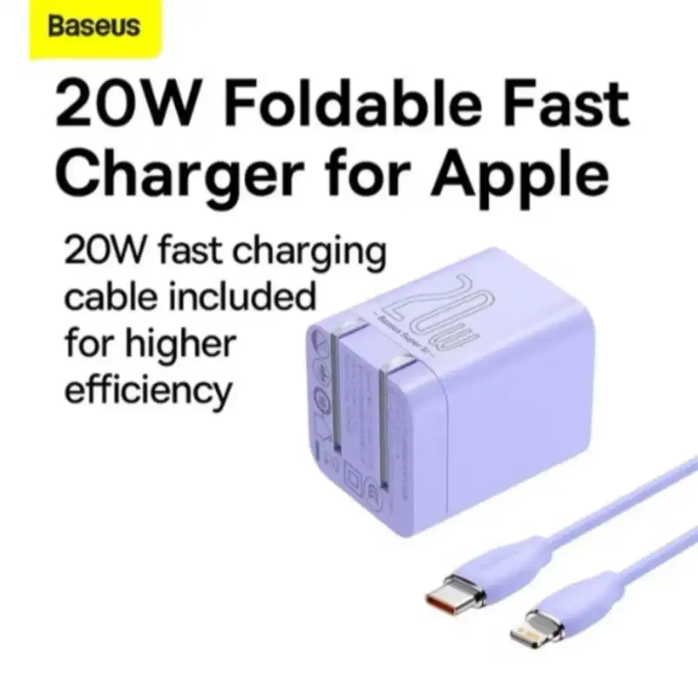 Baseus Super Si Pro Quick Charger 1C 20W Kabel C to Lightning Ori