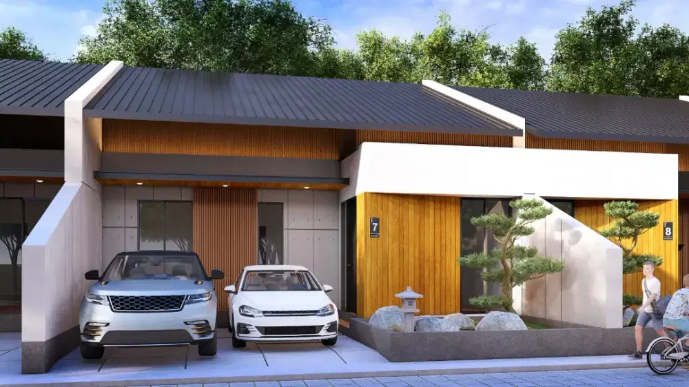 Rumah konsep japandi tengah kota
