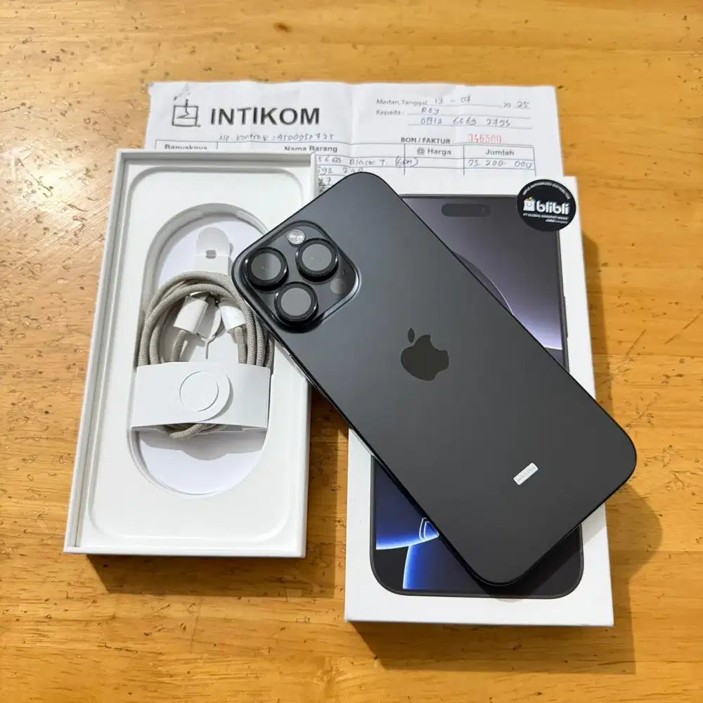 iPhone 16 PRO MAX 256GB Black Titanium Garansi Resmi indonesia 4 Bulan