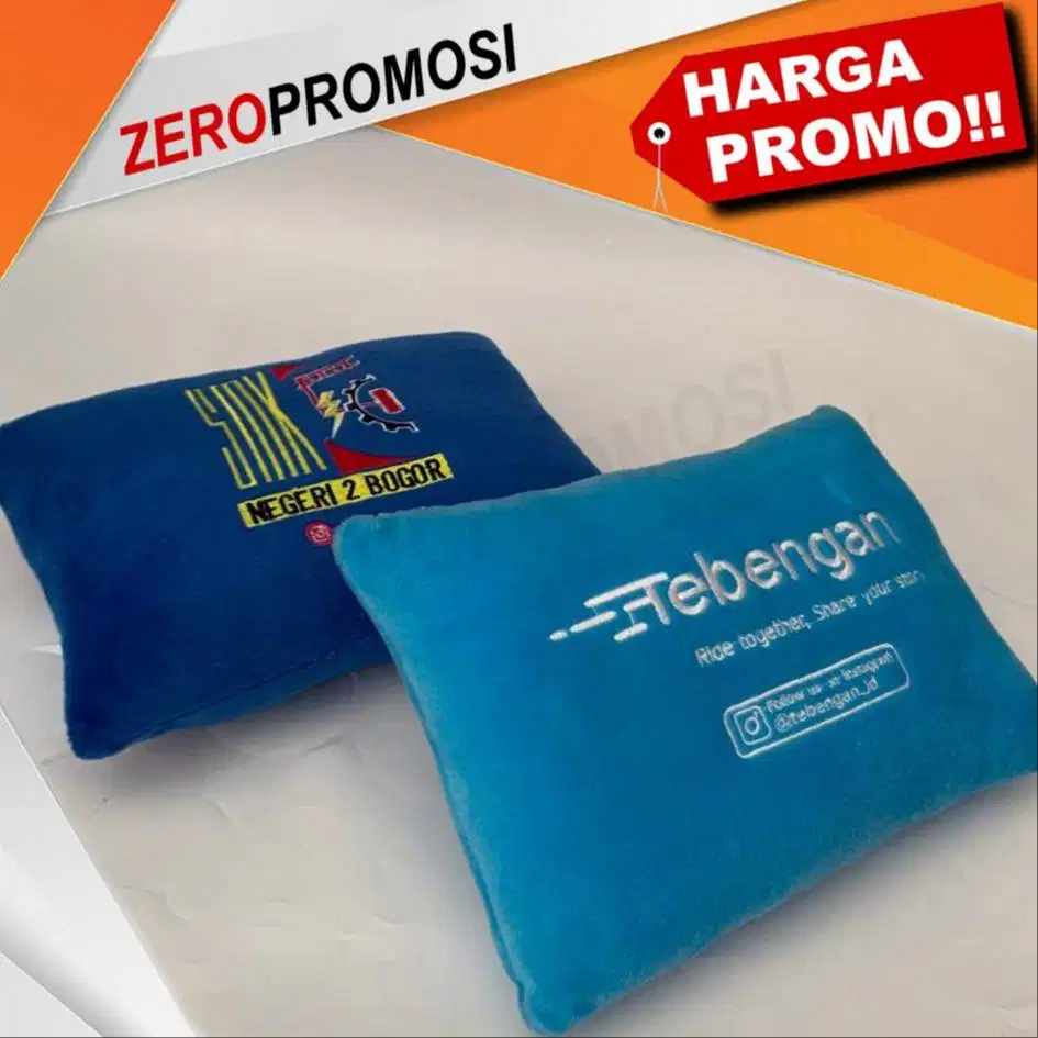 Bantal Promosi Kotak Custom Logo