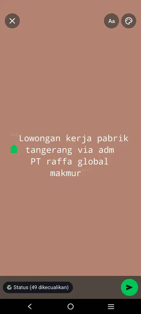 Buka lowongan pekerjaan