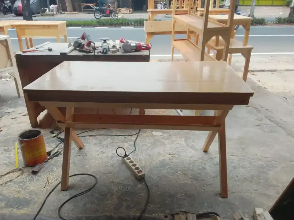 Meja makan lipat uk 120*60*75