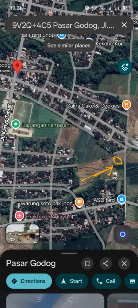 tanah Timur Pasar godok polokarto