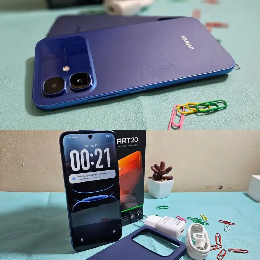 Infinix smart 20 biru 4+4/64gb