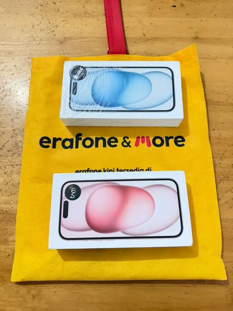 NEW SEGEL iPhone 15 128GB Blue & Pink Garansi Resmi iBox 1 Tahun