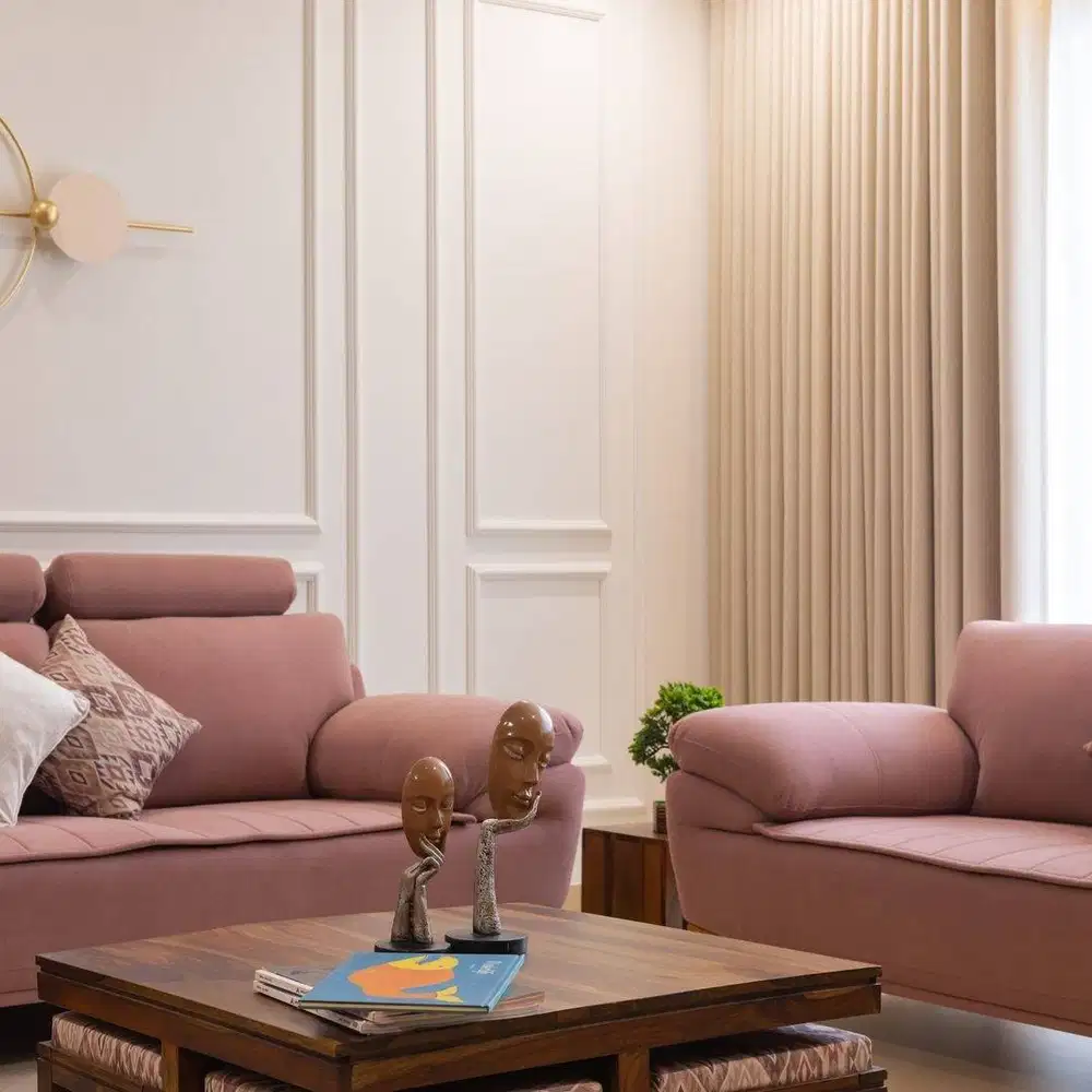 Gorden Vitrase Sekat Ruangan Klinik Roller Vertikal Blinds Krey Kayu