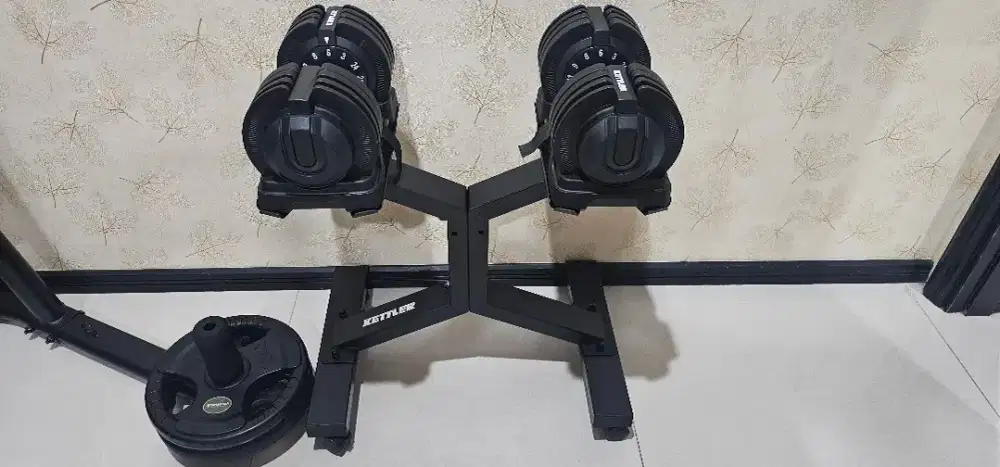 Adjustable Dumbell Kettler Premium 24kg Original Alat Gym Fitness