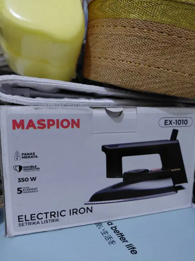 SETRIKA MEREK MASPIO KONDISI NEW BARU GRES DIJUAL KARNA TIDAK TERPAKAI