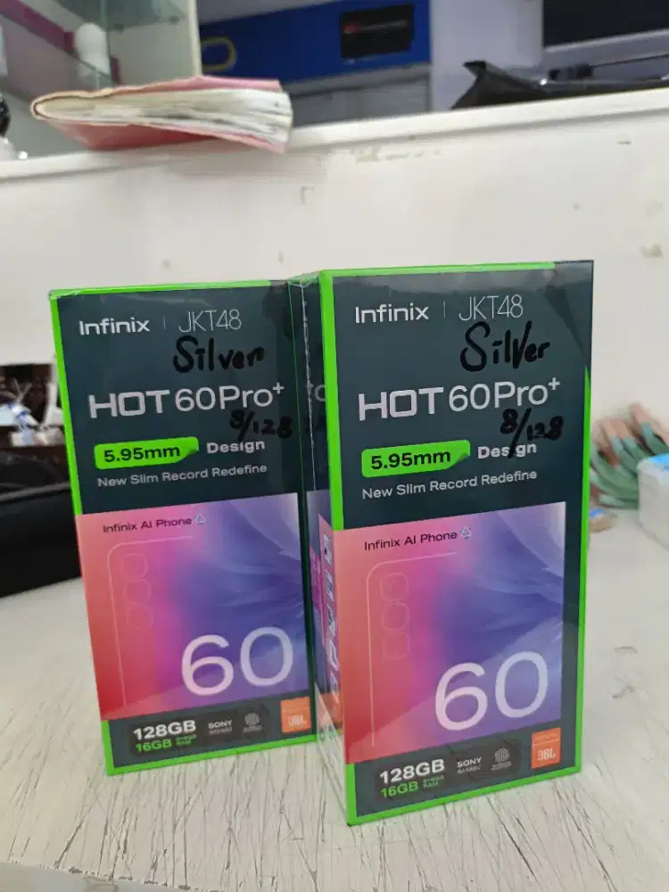 Infinix hot 60 pro plus 8/128 silver New segel