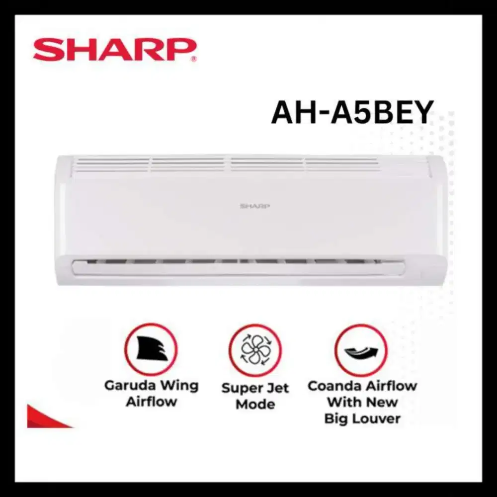 AC Sharp 1/2PK AH-A5BEY Baru Plus Pasang