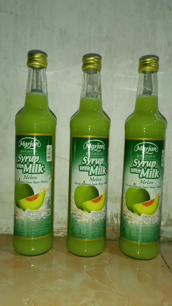 Sirup Marjan Boudoin Milk Melon 460 ml perbotol 20k, ambil semua 55k