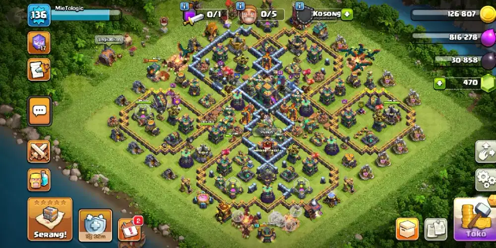 Akun COC TH 14 apa adanya