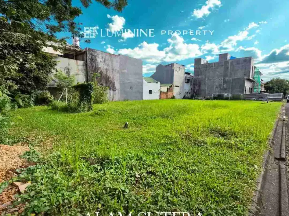 DIJUAL KAVLING HOEK SIAP BANGUN DI CLUSTER MEWAH ALAM SUTERA, TANGSEL