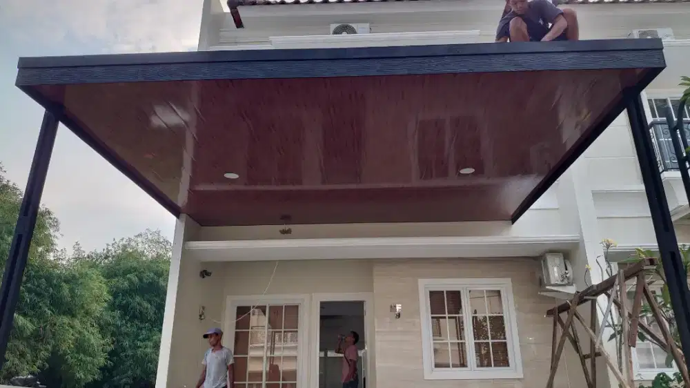 Kanopi baja ringan plus plafon pvc murah