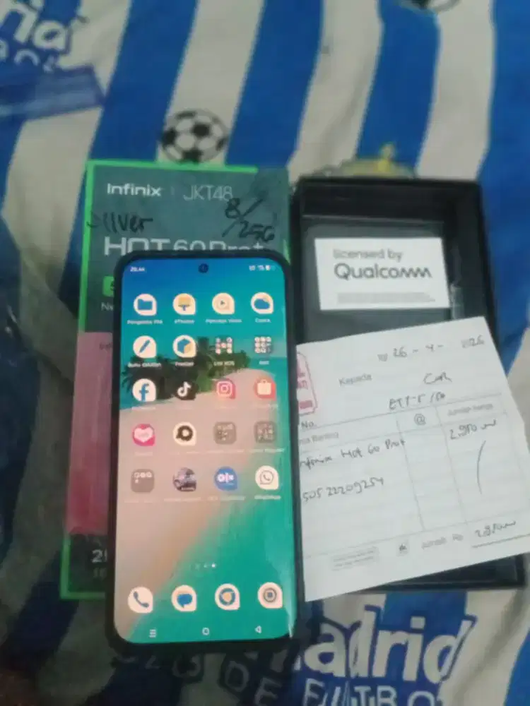 Infinix Hot 60 Pro+ 8/256GB Fullset Mulus Garansi On